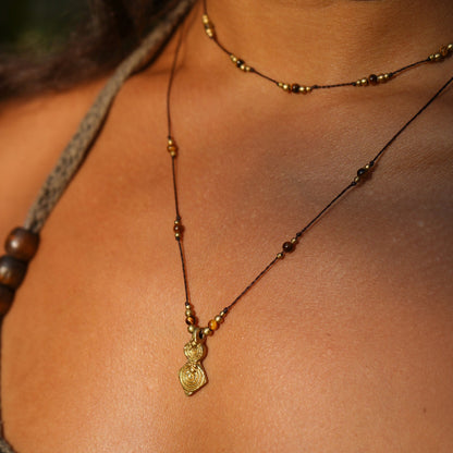 Kette "Trïnea" mit Tigerauge (Layer)