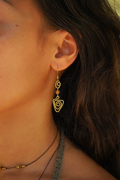 Ohrringe "Selyna" dynamisch mit Jaspis