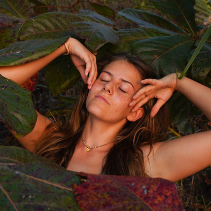 Kette "Aurora" mit Perlmutt und Sonne