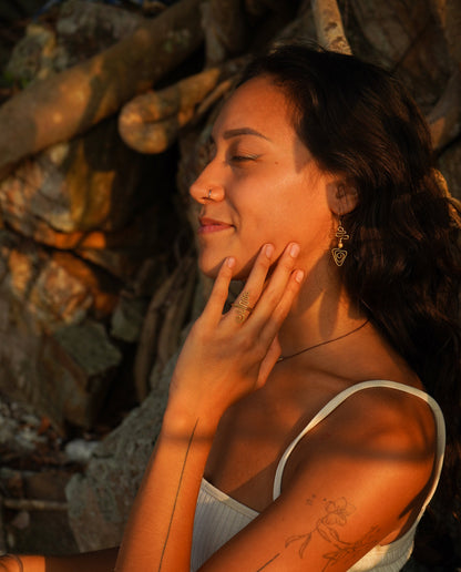 Ohrringe "Alyna" mit Jaspis und Spirale