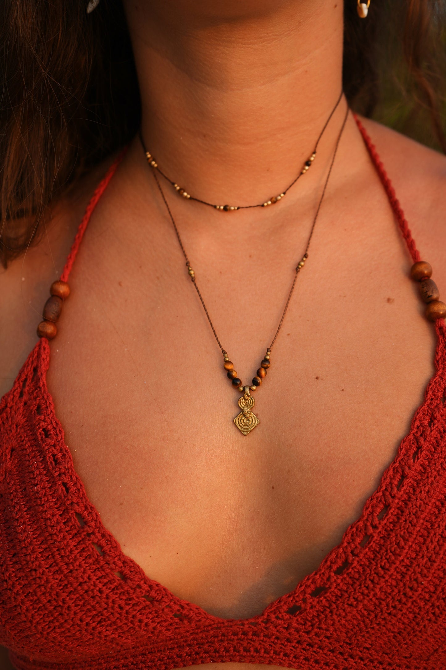 Kette "Talimea" mit Tigerauge (Layer)