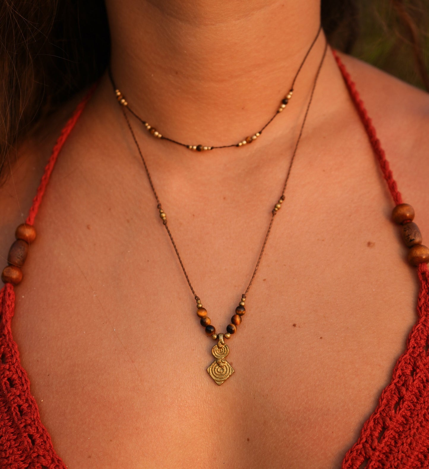 Kette "Talimea" mit Tigerauge (Layer)