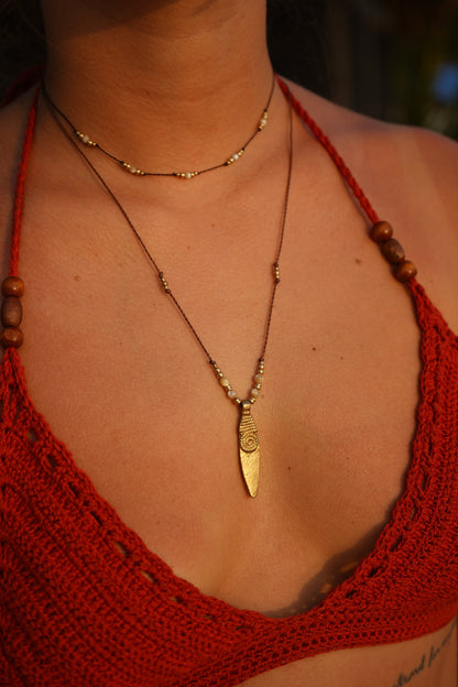 Kette "Liana" mit Perlmutt und Mond