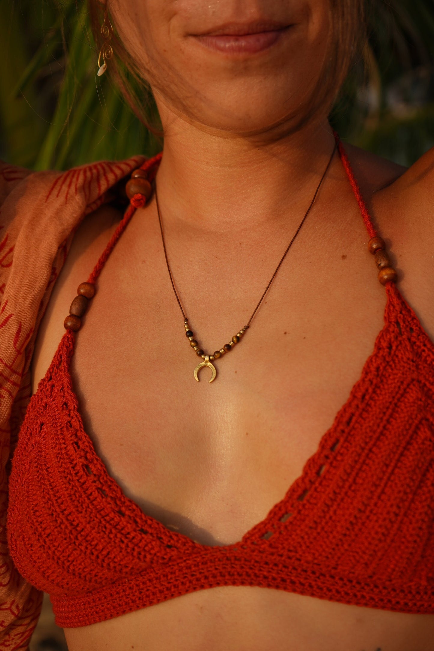 Kette "Linea" mit Tigerauge und Mond