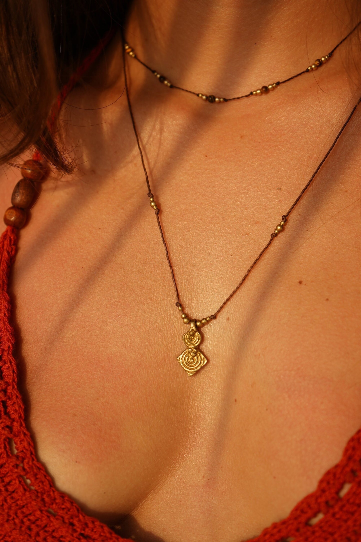 Kette "Marya"mit Messinganhänger