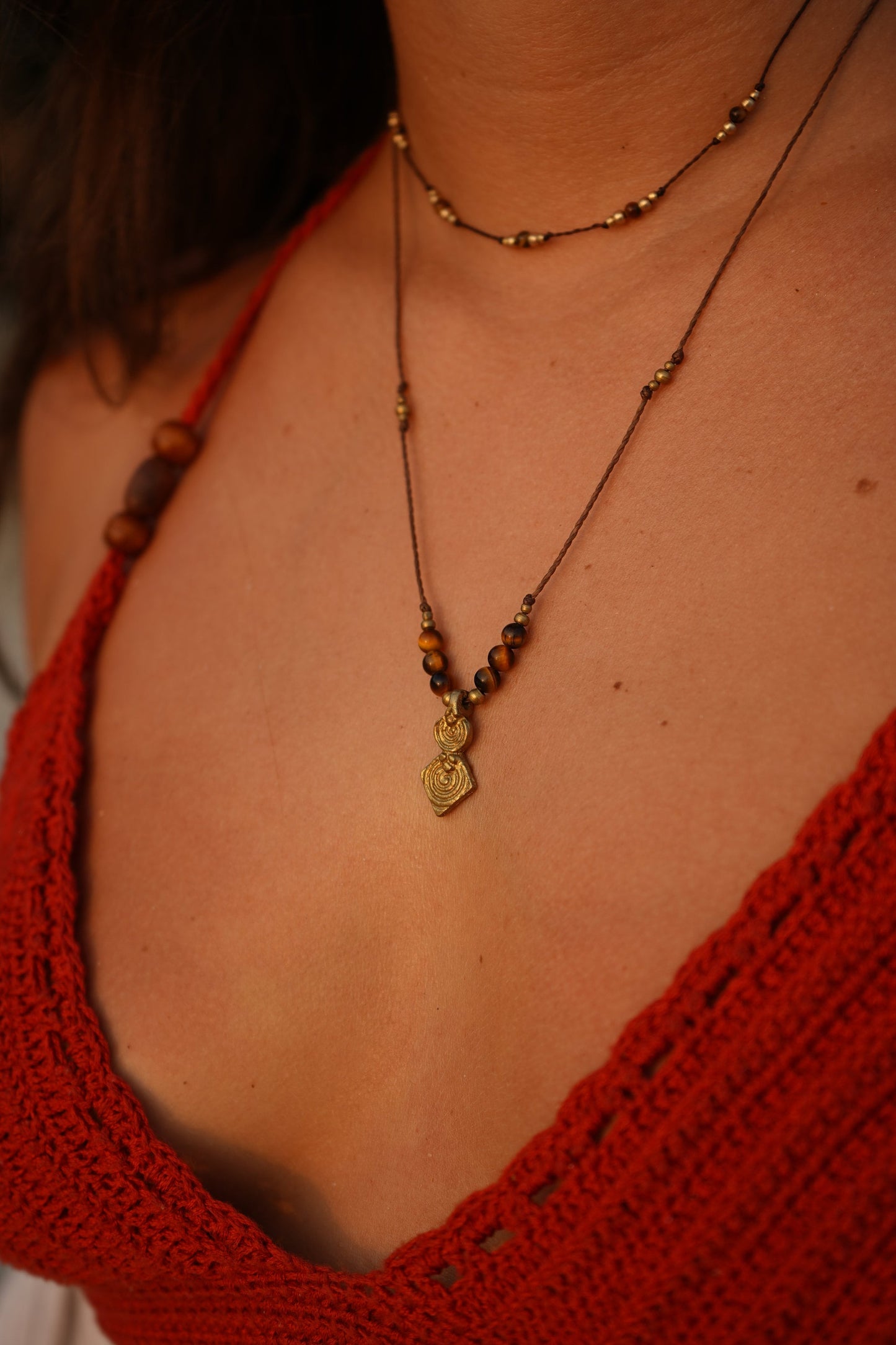 Kette "Talimea" mit Tigerauge (Layer)