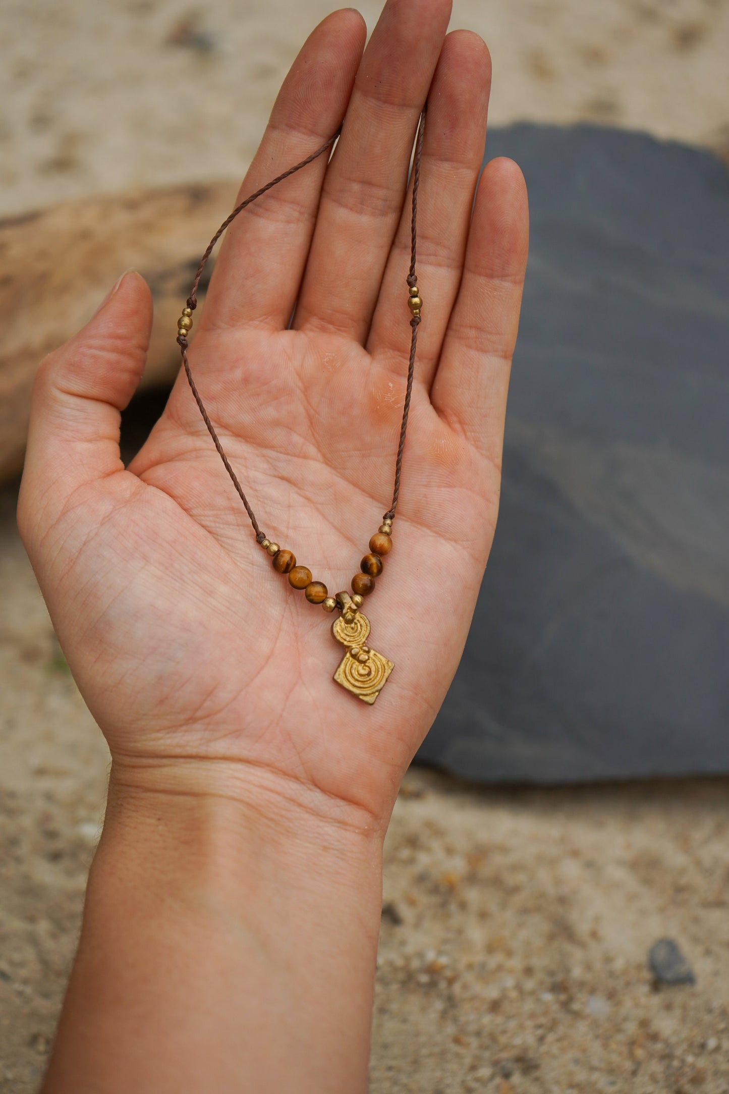 Kette "Talimea" mit Tigerauge (Layer)