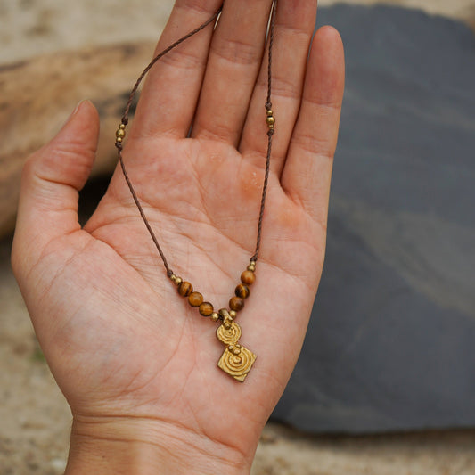 Kette "Talimea" mit Tigerauge (Layer)