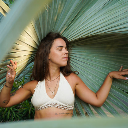 Kette "Lina" mit Bergkristall und indischem Achat (Layer)