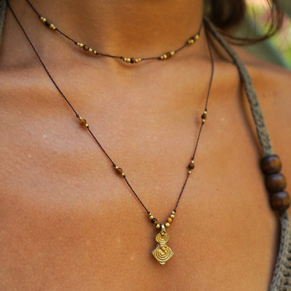 Kette "Trïnea" mit Tigerauge (Layer)