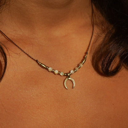 Kette "Malena" mit Perlmutt und Mond