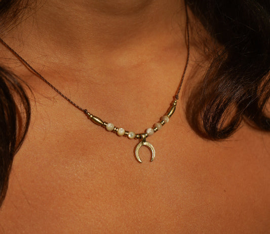 Kette "Malena" mit Perlmutt und Mond