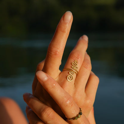 Ring "Amazonas" filigran mit Spirale