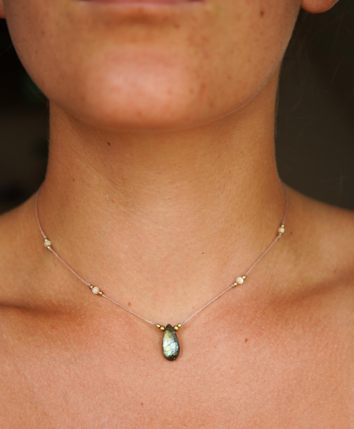 Kette "Larina" mit Labradorit
