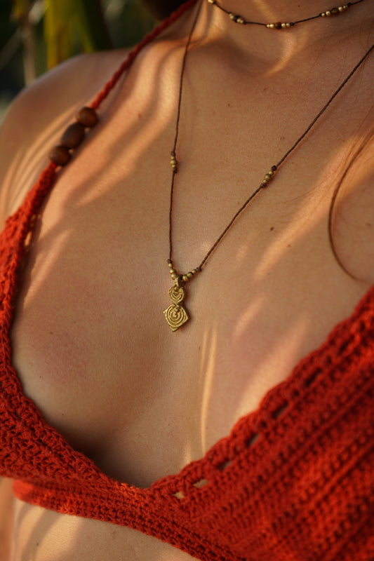 Kette "Marya"mit Messinganhänger
