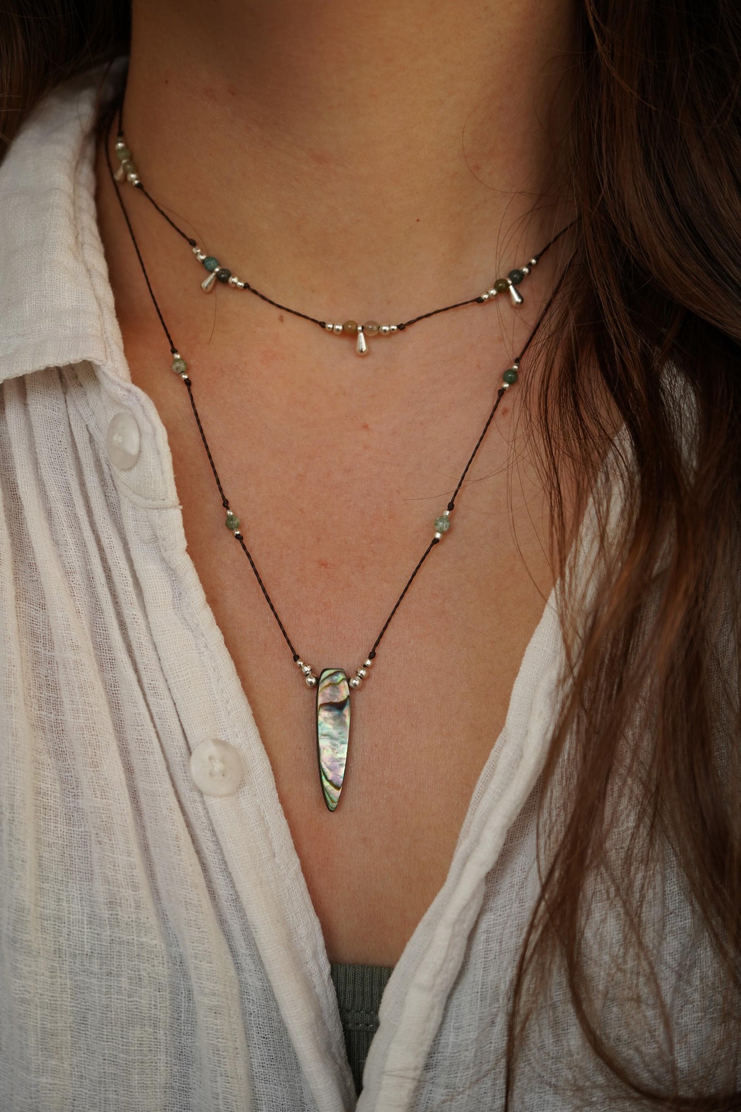 Kette "Sina" mit Perlmutt (Layer)