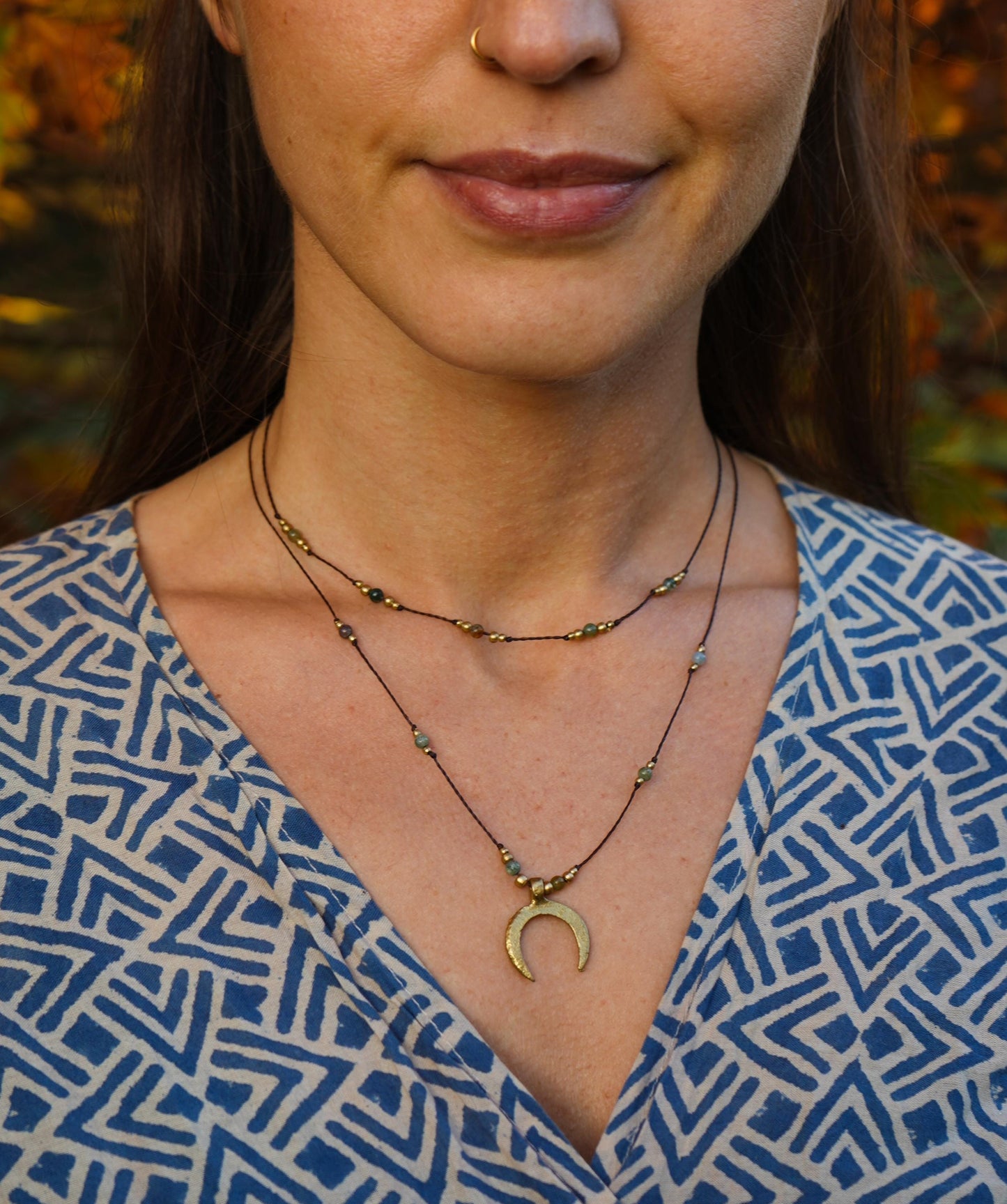 Schmuck Set "Athene" indischer Achat Kette + Ring + Armband