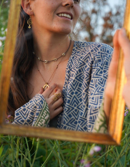 Ohrringe "Oahu" mit Perlmutt und Spirale