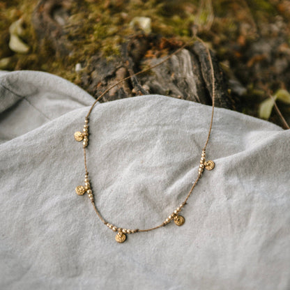 Kette "Maleia" mit Messinganhängern