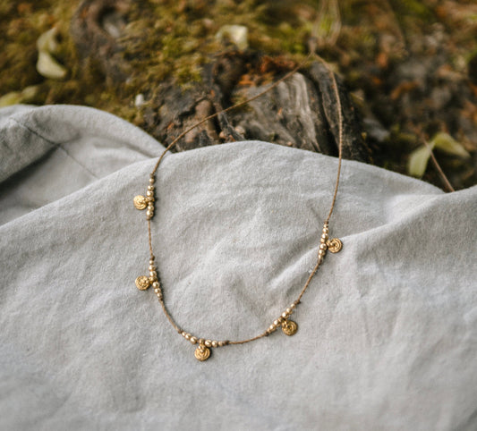 Kette "Maleia" mit Messinganhängern