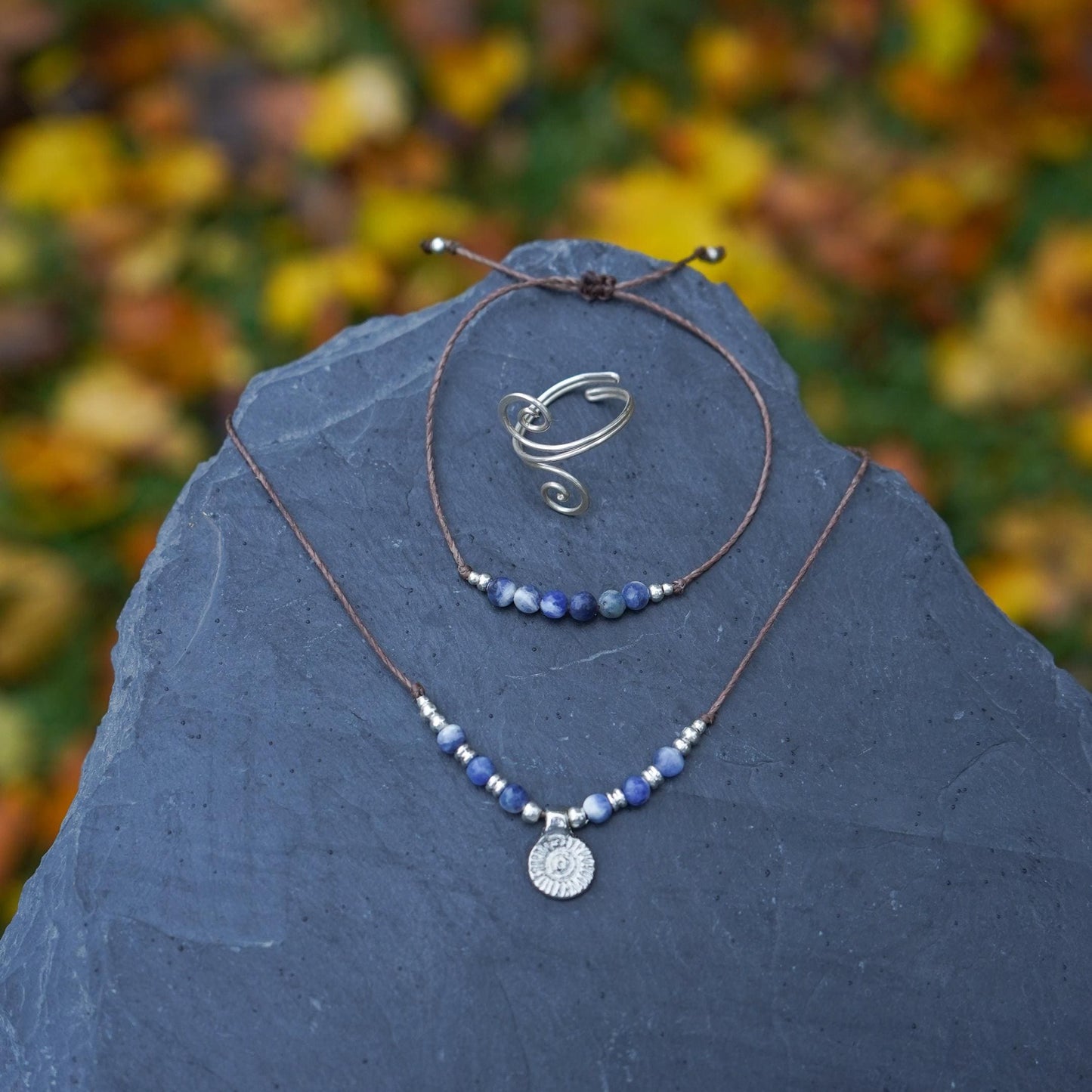 Schmuck Set "Juno" Silber Kette + Armband + Ring