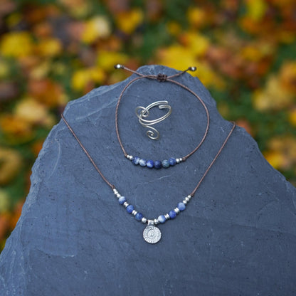 Schmuck Set "Juno" Silber Kette + Armband + Ring