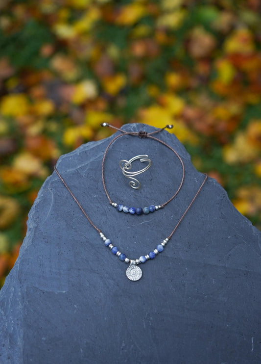 Schmuck Set "Juno" Silber Kette + Armband + Ring