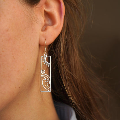 Ohrringe "Malina" mit Sonne und Welle