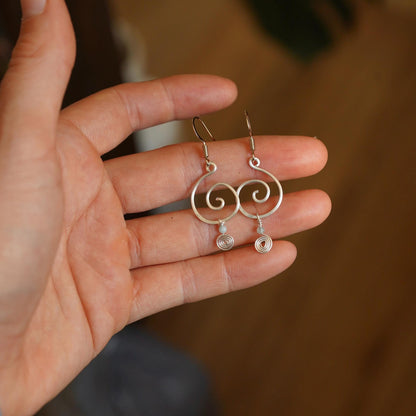 Ohrringe "Oleana" mit Aventurin und Spirale