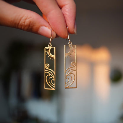 Ohrringe "Malyn" mit Sonne und Welle