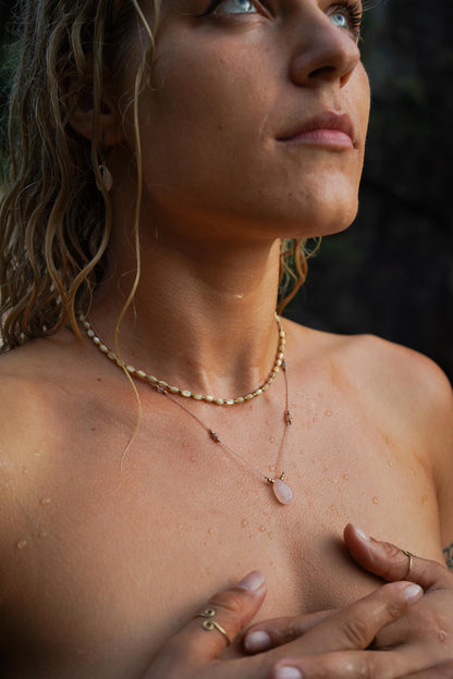 Kette "Rosea" mit Rosenquarz