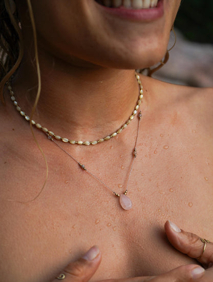 Kette "Rosea" mit Rosenquarz