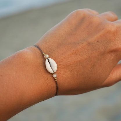 Armband "Māori" mit Kauri und Perlmutt