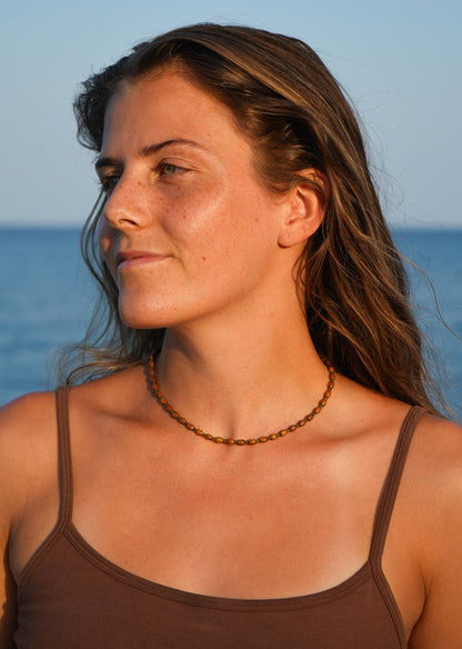 Kette "Venua" mit Holz und Edelstein